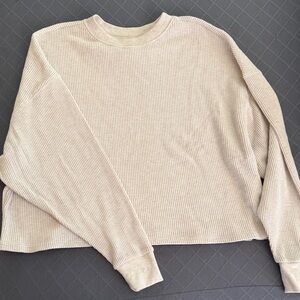 Abercrombie & Fitch Beige Long Sleeve Top